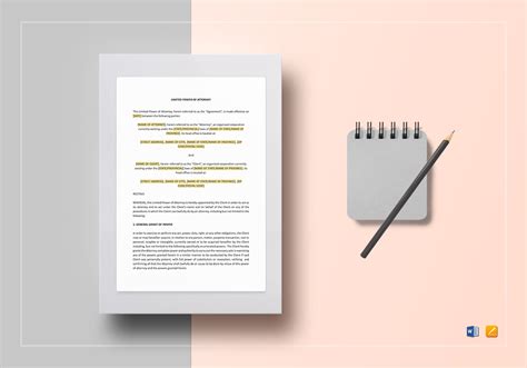 10 Best Limited Power Of Attorney Examples And Templates Examples