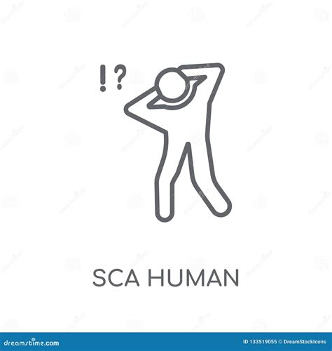 Scared Human Icon Trendy Scared Human Logo Concept On White Background