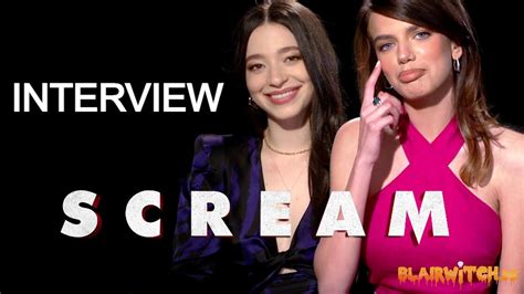Mikey Madison And Sonia Ammar Scream Interview 2022 Amber Liv Ghostface Woodsboro Billy