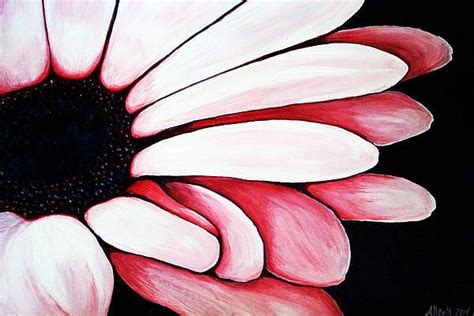 Pink Gerbera Flower Acrylic Painting Facebook Facebook Com