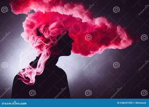 Illustration Of A Human Face Surrounded By Smoke Stock Illustration Illustration Of Smoke