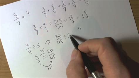 Multiplying And Dividing Fractions By Integers Youtube