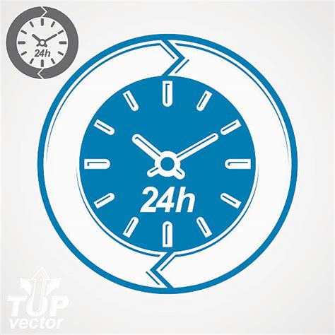24 Hour Clock Face Clip Art Vector Images And Illustrations Istock