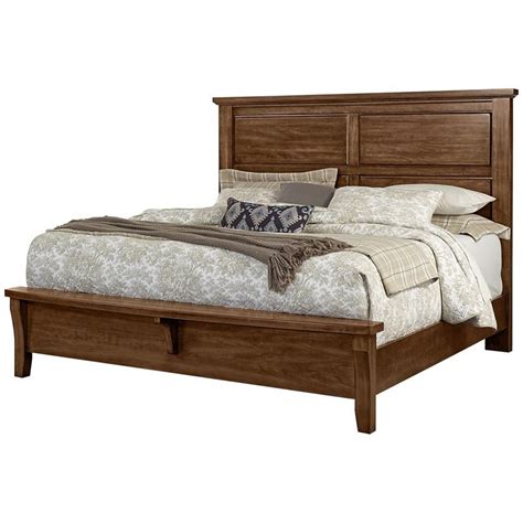 Vaughan Bassett Beds American Cherry King Craftsman Bed With Bench Seat Footboard King