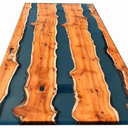 Resin Yew River Table Wood Dining Clear