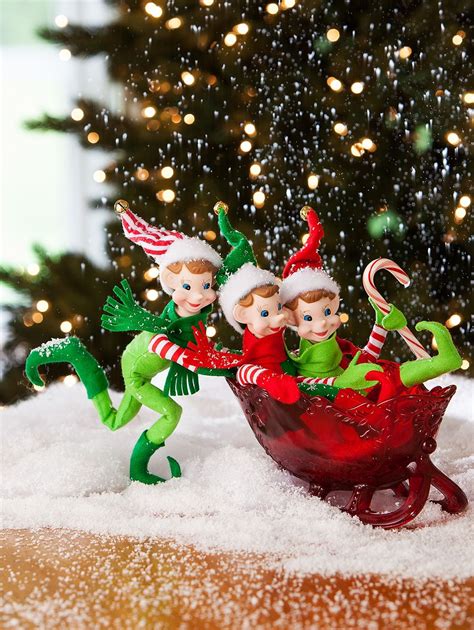 Classic 10 Christmas Pixie Elves Set Of 3 Vermont Country Store