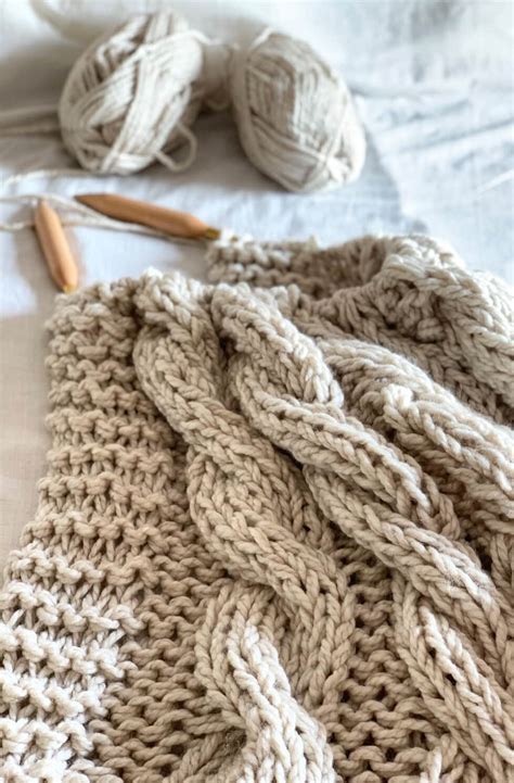 Awasome Cable Knit Blanket How To Ideas