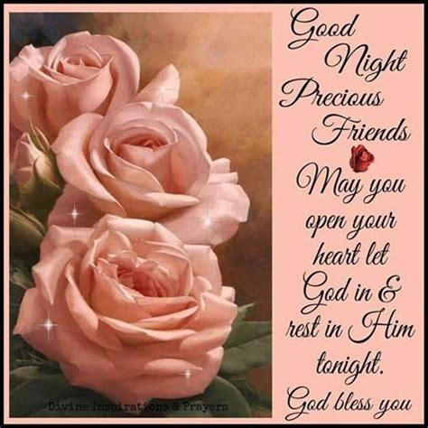 Goodnight Precious Friends Good Night Prayer Good Night Blessings