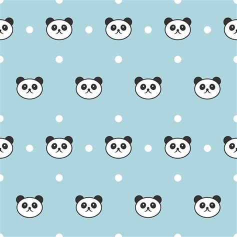 Plano De Fundo Padrão Sem Emenda Do Panda Bonito Ilustração Vetorial