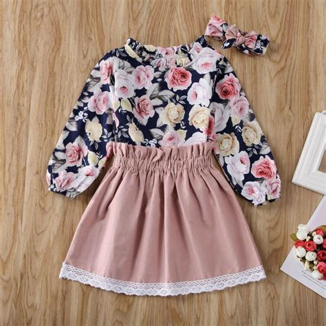 Cute Toddler Baby Girl Kids Clothes Floral Outfit Set Grandmas T Shop