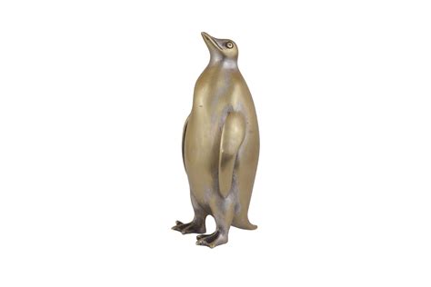 Antique Brass Emperor Penguin Figurine