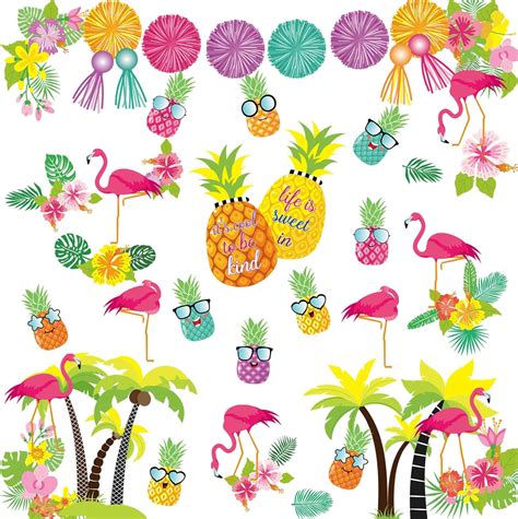 Buy 61 Pcs Simply Boho Tropical Colorful Stylish Classroom Bulletin