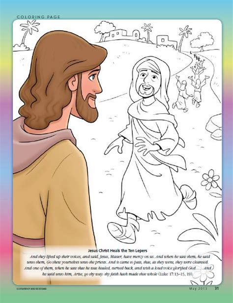 Jesus Christ Heals The Ten Lepers Sunday School Projects Coloring