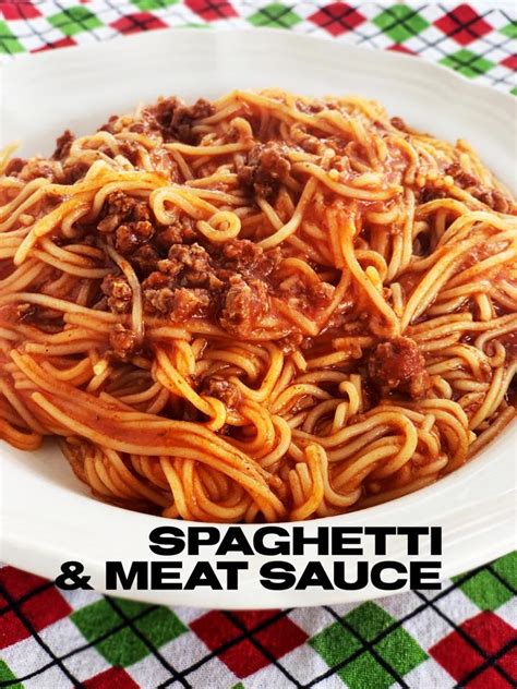 Basic Spaghetti And Meat Sauce Recipe Deporecipe Co