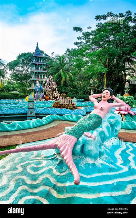 Mermaid Statue At Haw Par Villa Theme Park This Park Has Statues And