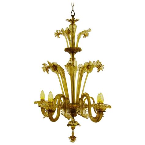 3 bedroom terraced house for sale. Venetian Amber Colored Glass Chandelier For Sale at 1stdibs