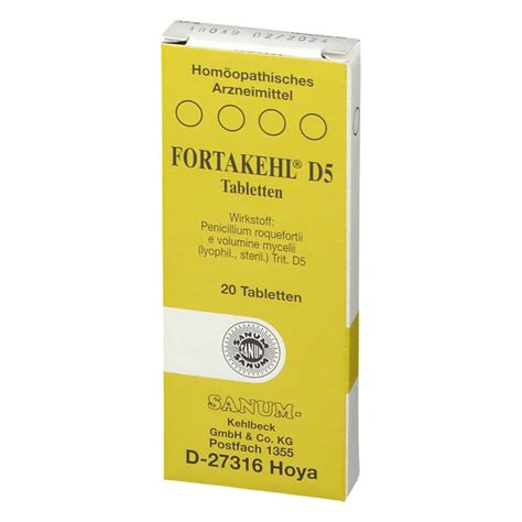 Fortakehl® D5 Tabletten 20 St Shop Apotheke