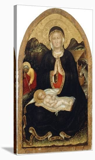 Nativity Stretched Canvas Print Gentile Da Fabriano