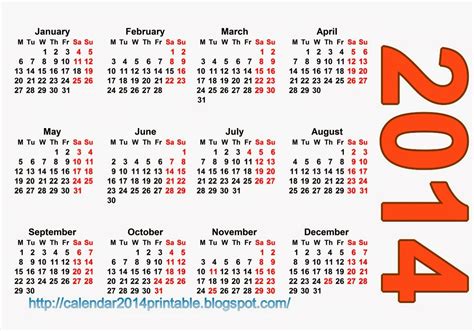 Pocket Calendar 2014 Template Free Printable Calendar 2014 Blank