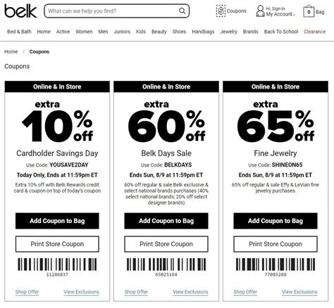 top belk coupons and promo codes