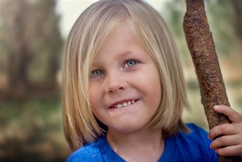 Happy Blonde Child Boy Outdoor Portrait Free Image Download