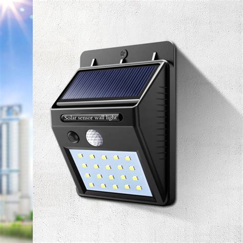 Luminária De Parede Energia Solar Com Sensor De Movimento Presença 20