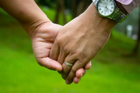A Married Couple Holding Hands Sweet Love Stock Image Image Of