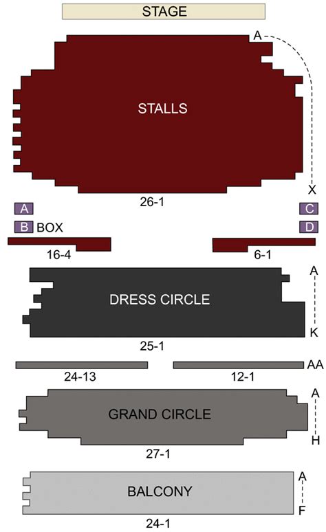 Novello Theatre London Seating Chart And Stage London Theatreland