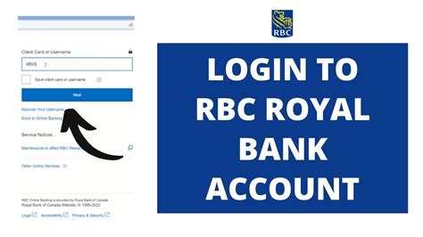 How To Login Rbc Royal Bank Account Sign In Rbc Royal Bank 2022 Youtube