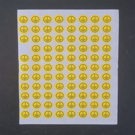 Printed Yellow Round Safety Vinyl Sticker At Rs 012square Inch In