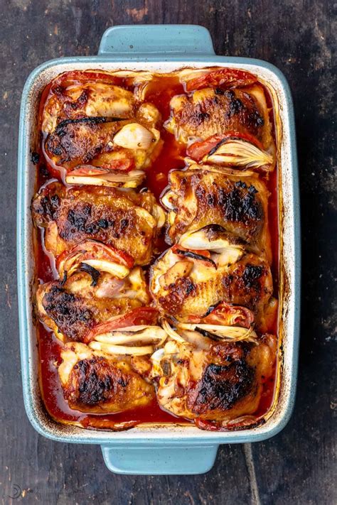 Juicy Baked Chicken Thighs Recipe W Chicken Rub The Mediterranean Dish