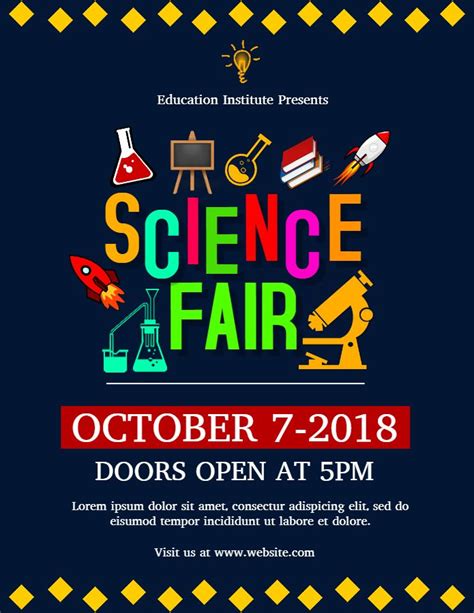 Science Fair Flyer Science Fair Science Fair Poster Fair Invitation