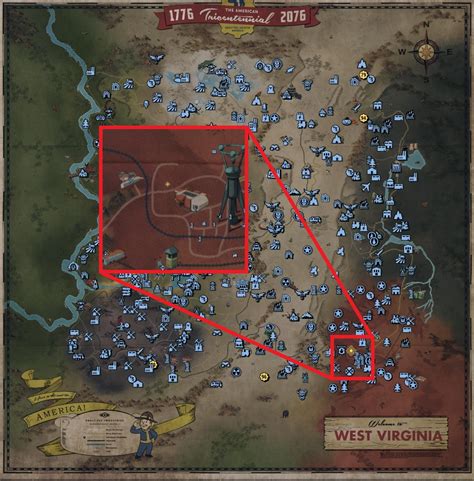 Fallout 76 Treasure Map Locations World Map