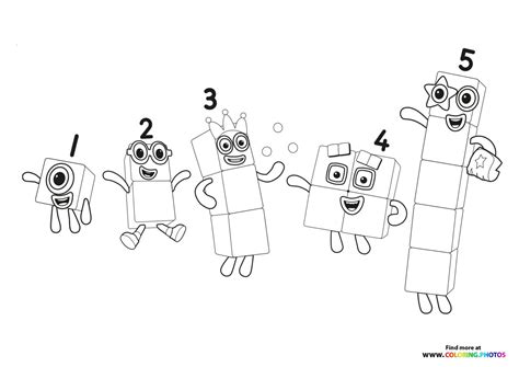 Numberblocks Coloring Pages For Kids