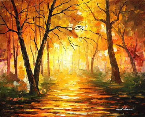 Beautiful Forest Painting By Leonid Afremov