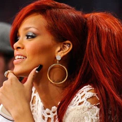 The High Red Ponytail Best Rihanna Hairstyles