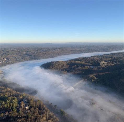 Fog On Top Of The Chattahoochee River This Morning Rpics