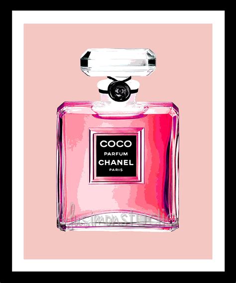 Coco Chanel Perfume Bottle Print Chanel Art Chanel Perfume Bottle Chanel Perfume