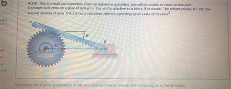 Solved A Simplified Gear System For A Mechanical Watch Is