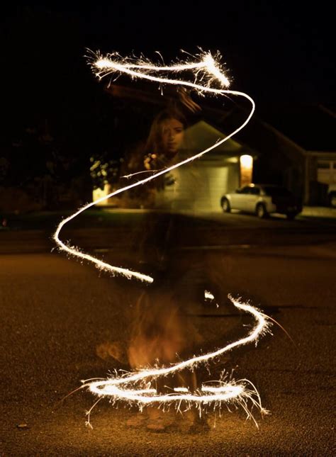 Fun With A Sparkler On The 4th Of July Light Painting Photography