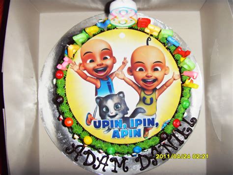Penggemar berat kartun upin & ipin? sweet rania cake: KEK HARI JADI UPIN & IPIN