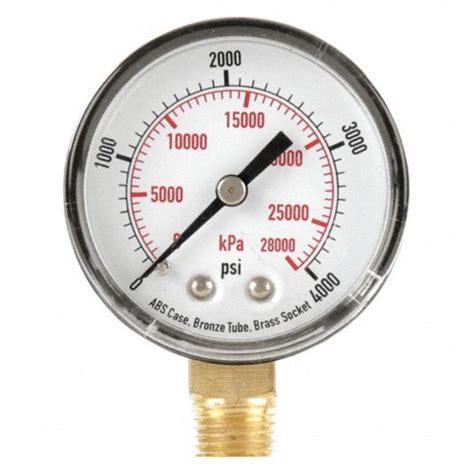 Grainger Approved Pressure Gauge 0 To 28000 Kpa 0 To 4000 Range 14