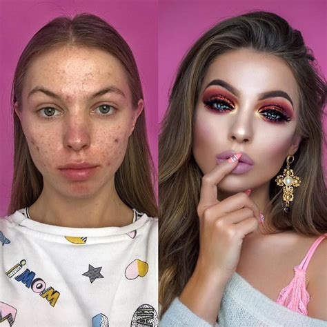 25 Images That Show The Power Of Makeup Makeup Transformation Makeup Vs No Makeup Power Of