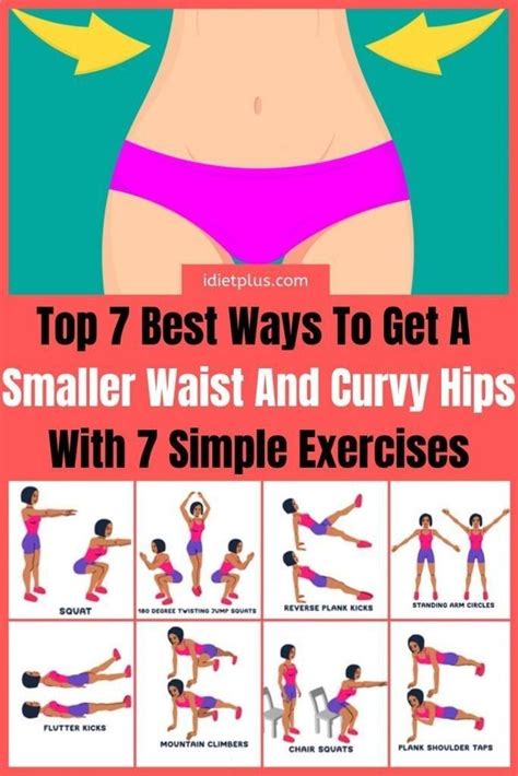 How To Get A Smaller Waist And Bigger Hips ‎ Bigger Hips Workout Small Waist Workout Easy
