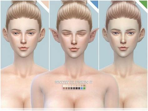 The Sims Resource Snow Elf Skintones By S Club • Sims 4 Downloads