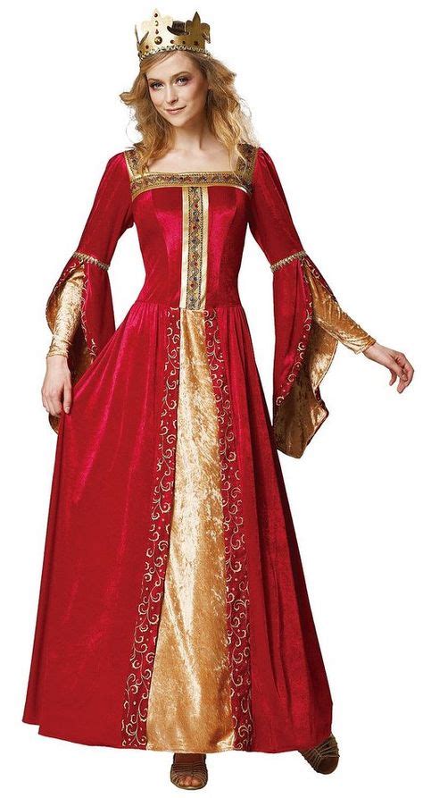 Deluxe Adult Red Renaissance Queen Costume Renaissance Costume Queen