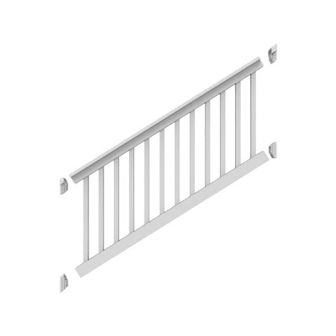 Freedom Assembled 6 Ft X 3 Ft Lincoln Stair White Pvc Deck Railing