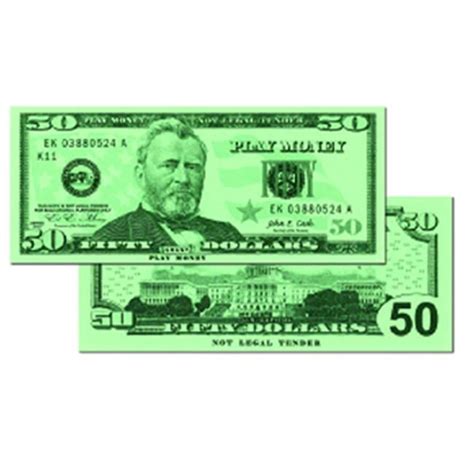 50 Dollar Bills Set Of 50