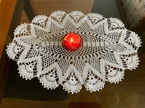Crocheted Doily Handmade Doily Lace Doily Crochet Doily Table
