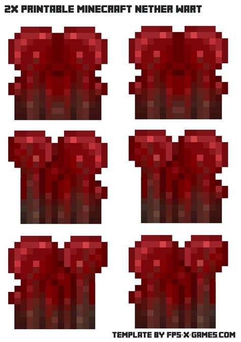 15new Minecraft Papercraft Mini Nether Wart Onlyhats